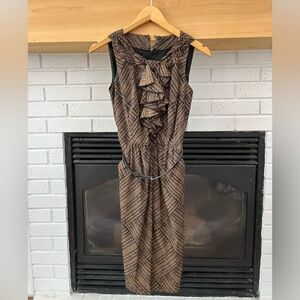 Elegant Brown Sleeveless Dress